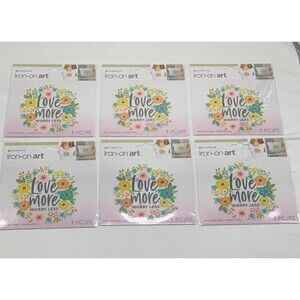 Crafternoon "Love More Worry Less" Iron on Art kit